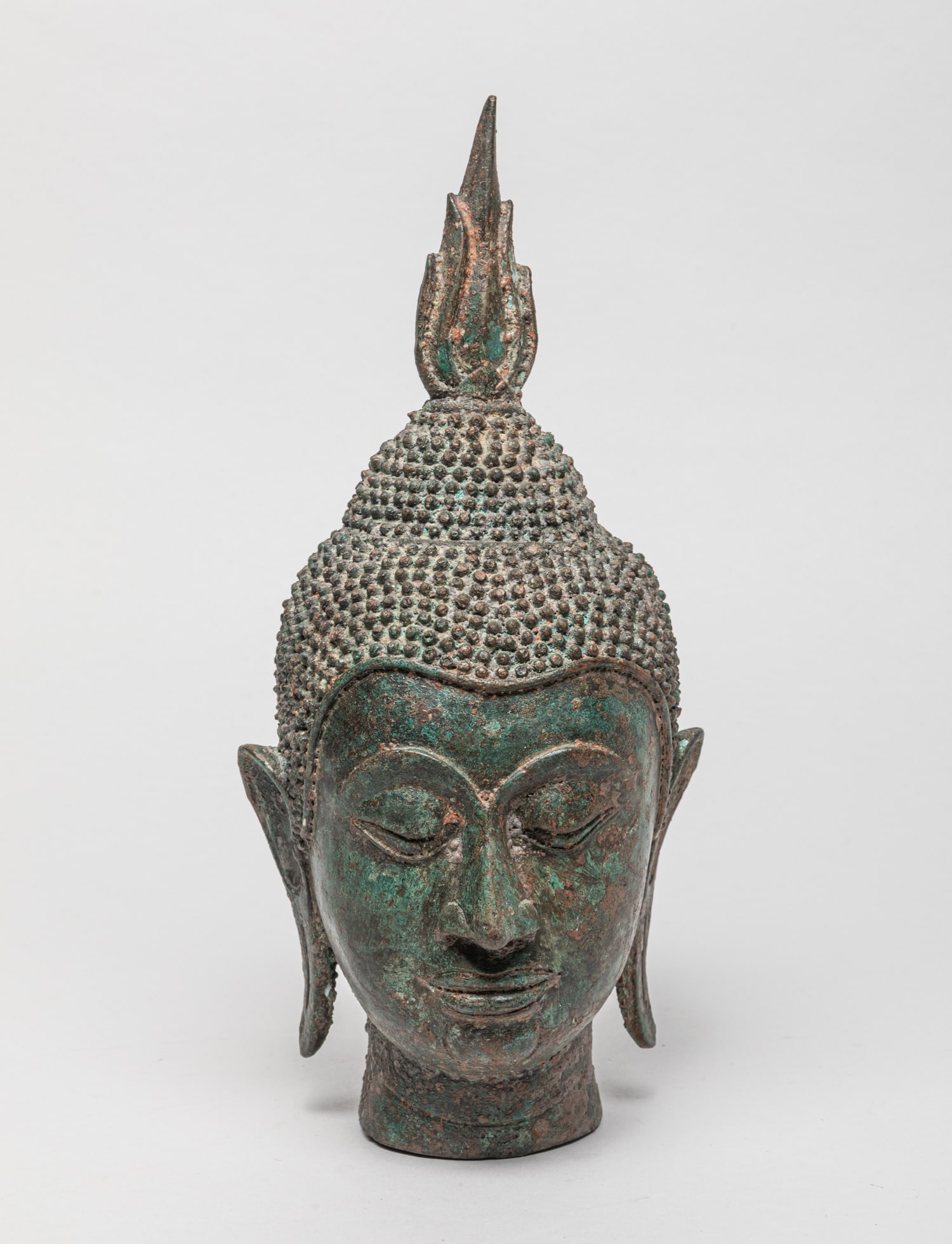 South Asian Thailand Bronze Buddha Head (1 of 10)