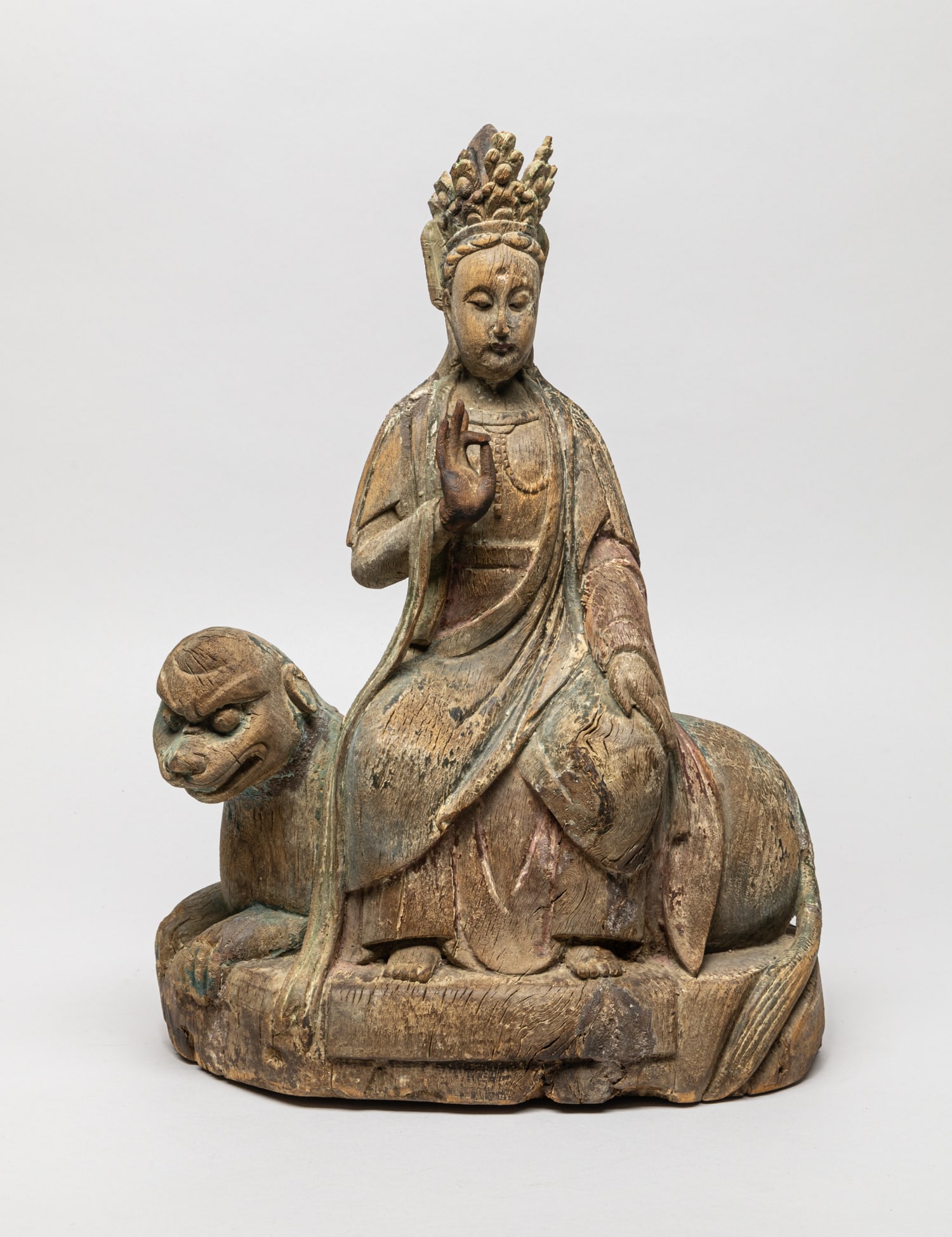 Chinese Painted Wood Buddha (1 of 14)