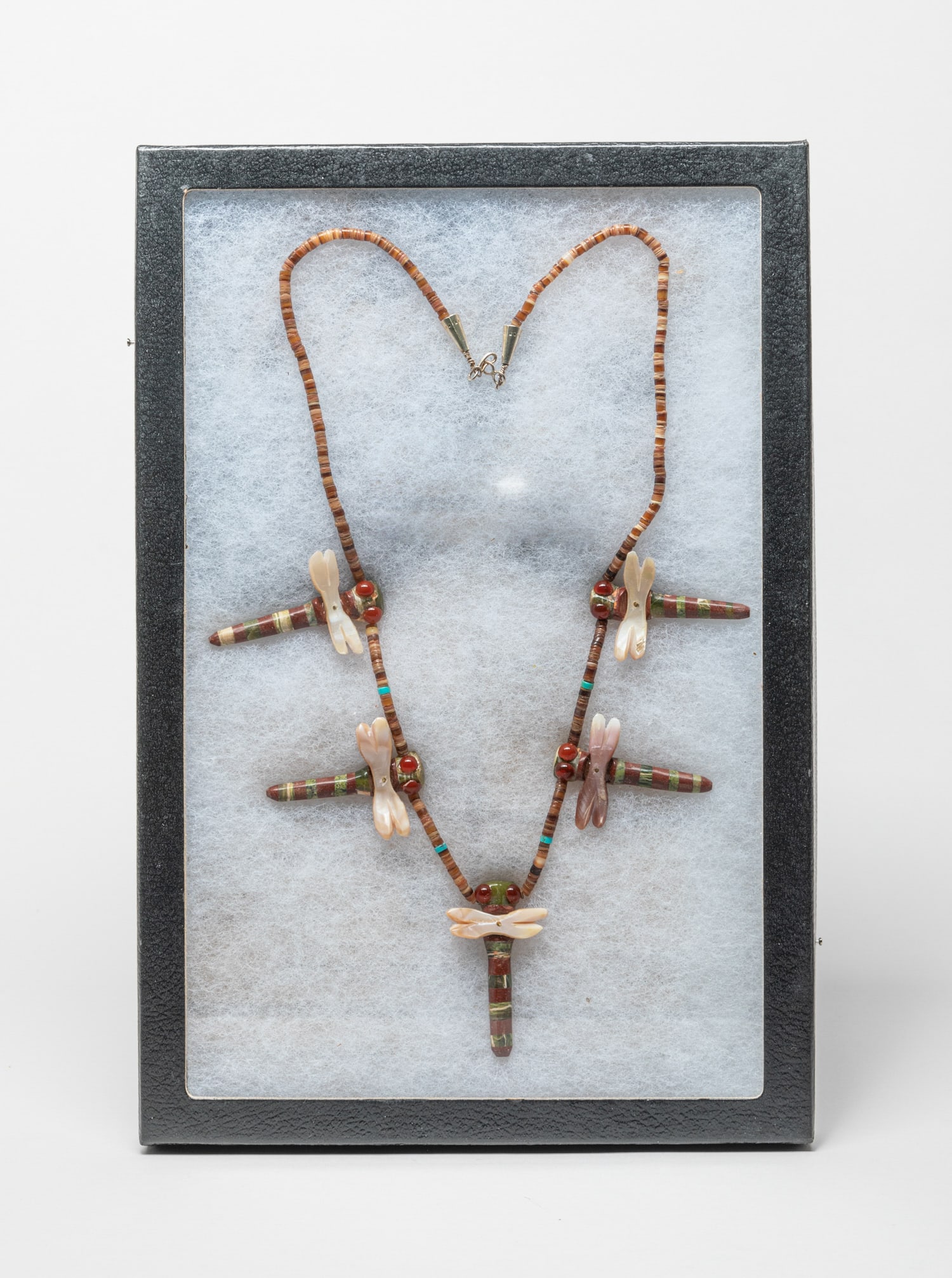 Old Zuni Multi Stone Dragonfly Necklace (1 of 9)