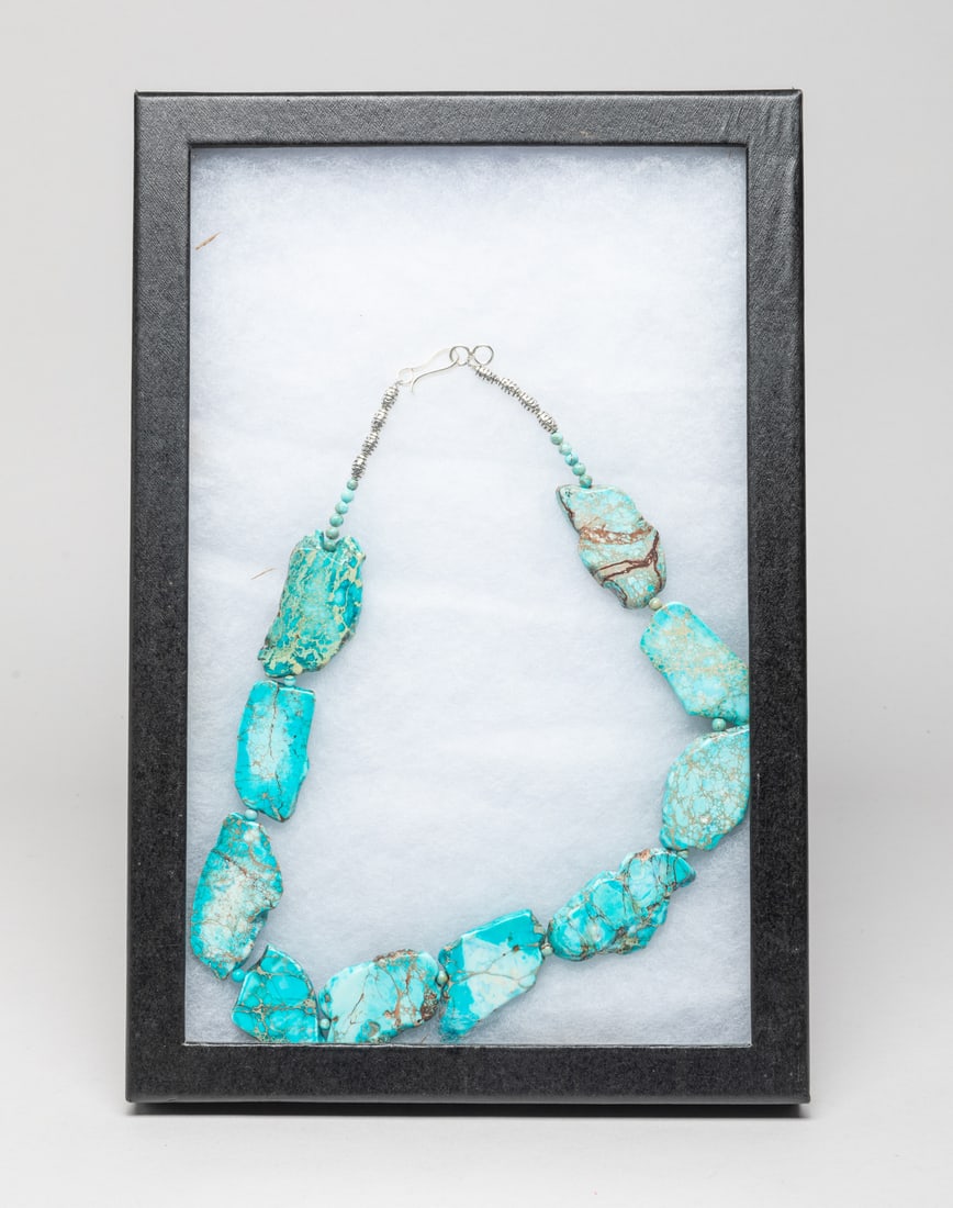 Zuni Turquoise Like Slab Necklace (1 of 9)