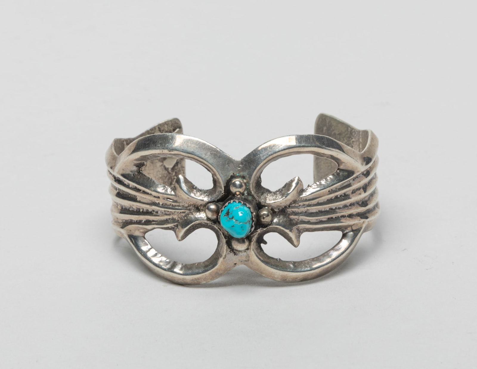 Old Sand Cast Silver Bangle (1 of 8)