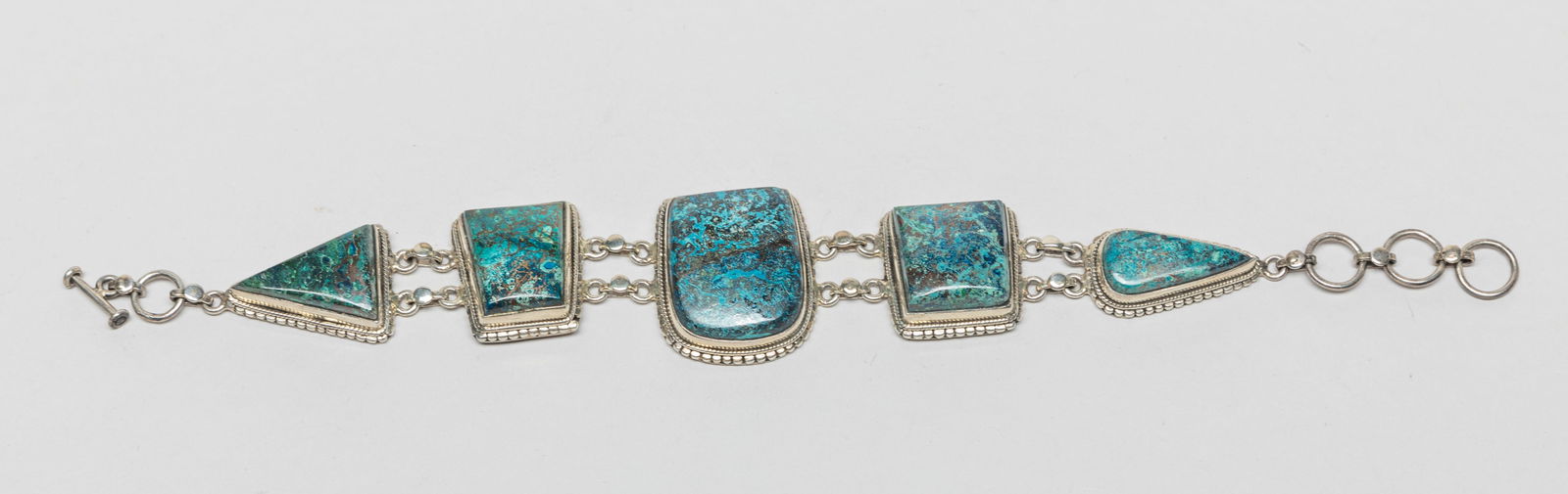 Large Nature Turquoise & Sterling Bracelet (1 of 10)