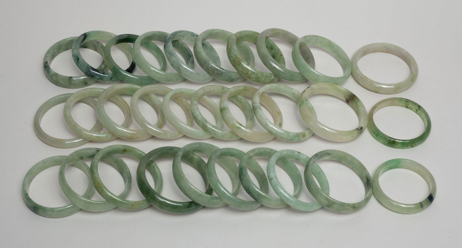 Estate Chinese Jade/ Color Stone Bangles (1 of 12)