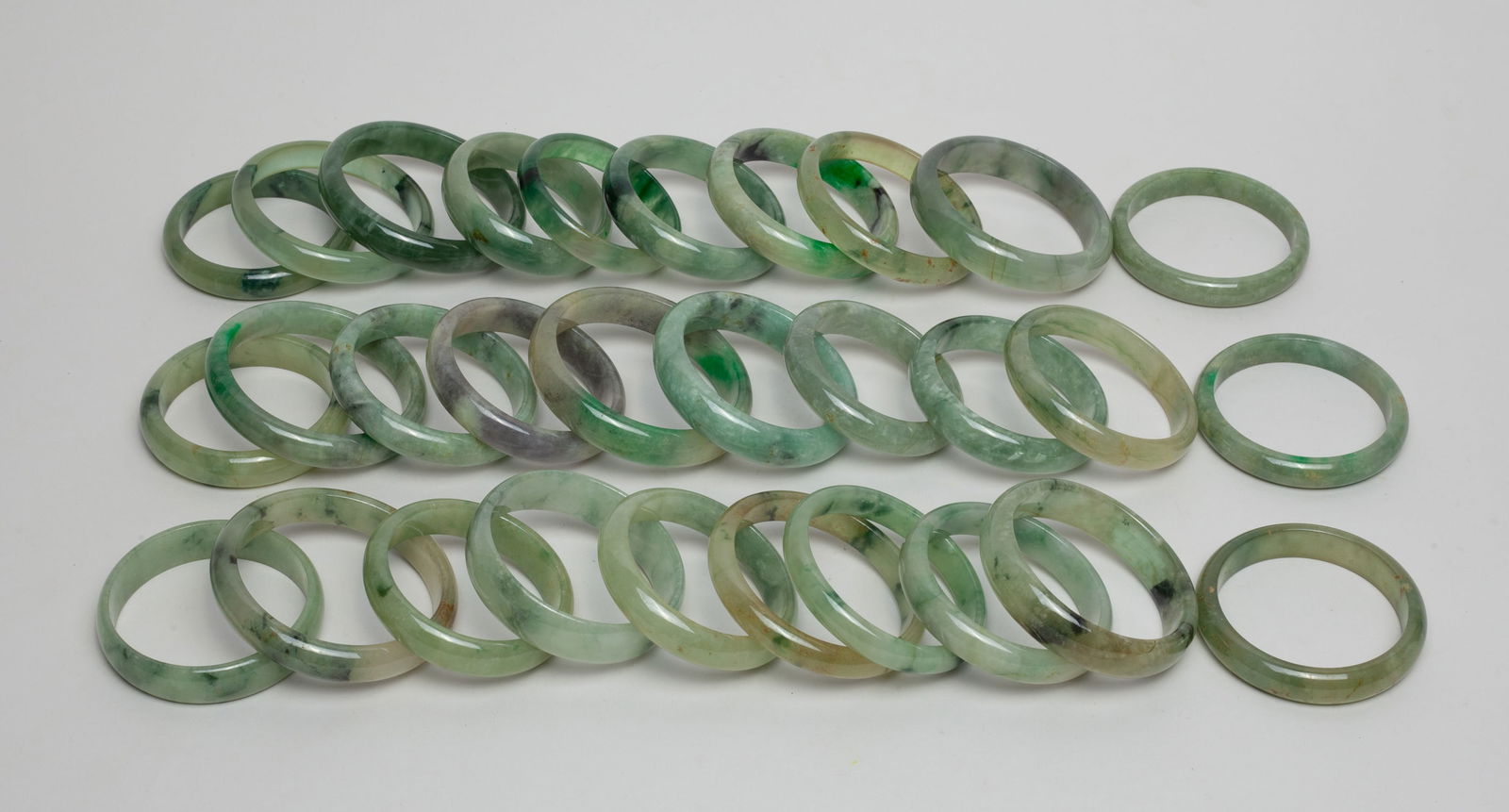 Estate Chinese Jade/ Color Stone Bangles (1 of 12)