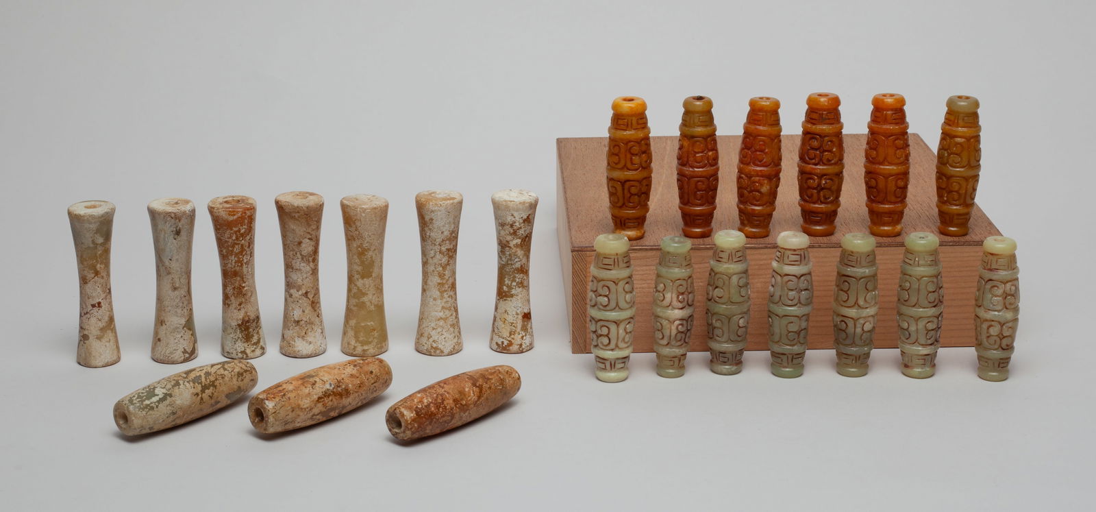 Chinese Jade/Stone Carved Beads (1 of 10)