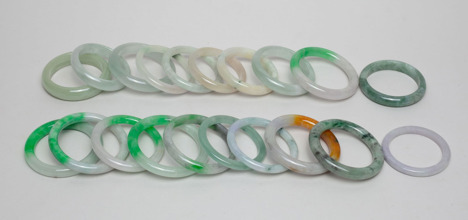 Estate Chinese Jade/ Color Stone Bangles (1 of 11)