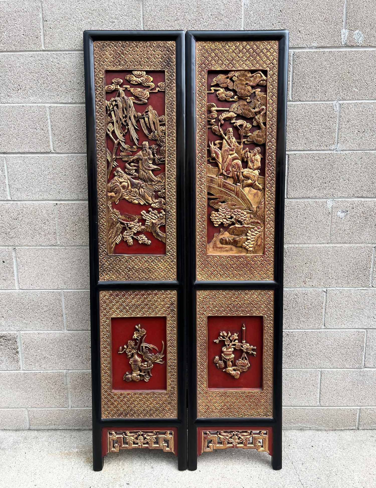 Chinese Gilt Wood Screen (1 of 16)
