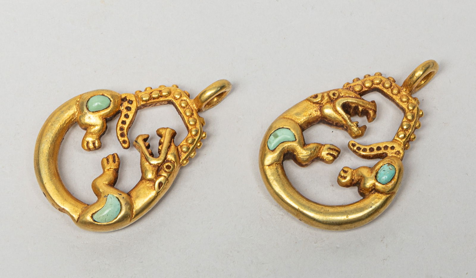 Roman Gold on Silver Large Earrings (1 of 8)