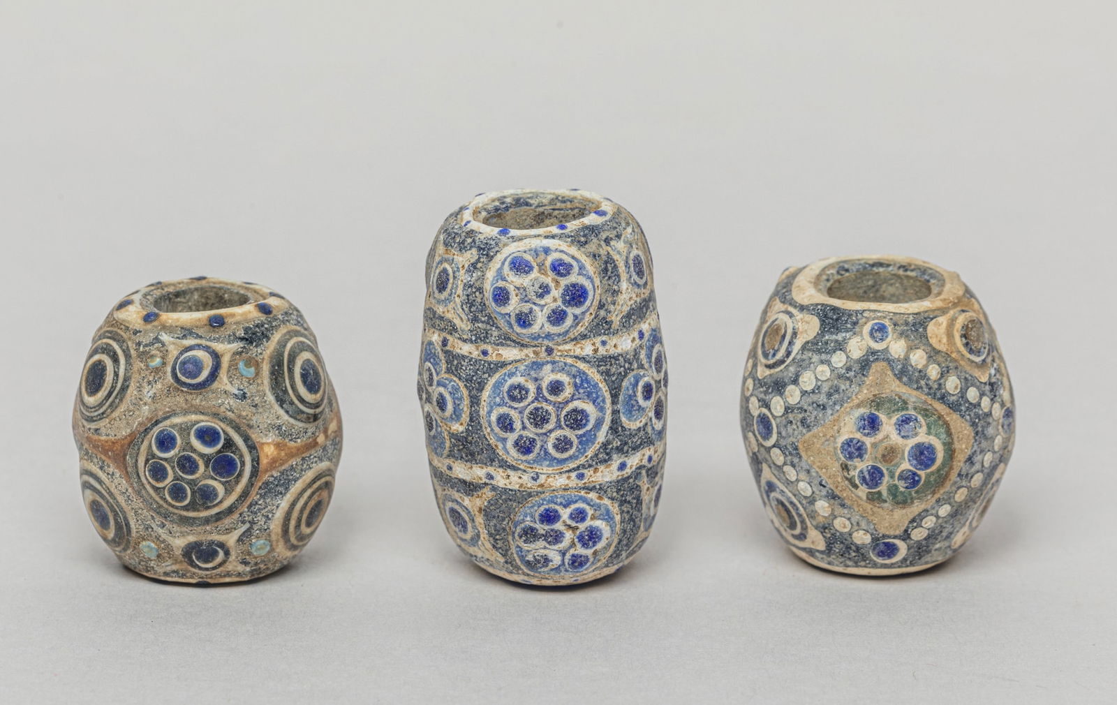 Three Large Roman Shipwreck Dragonfly Eye Beads (1 of 12)