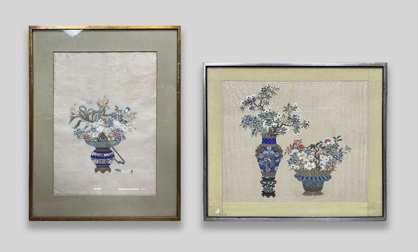Two Chinese Antique Watercolor Paintings (1 of 13)