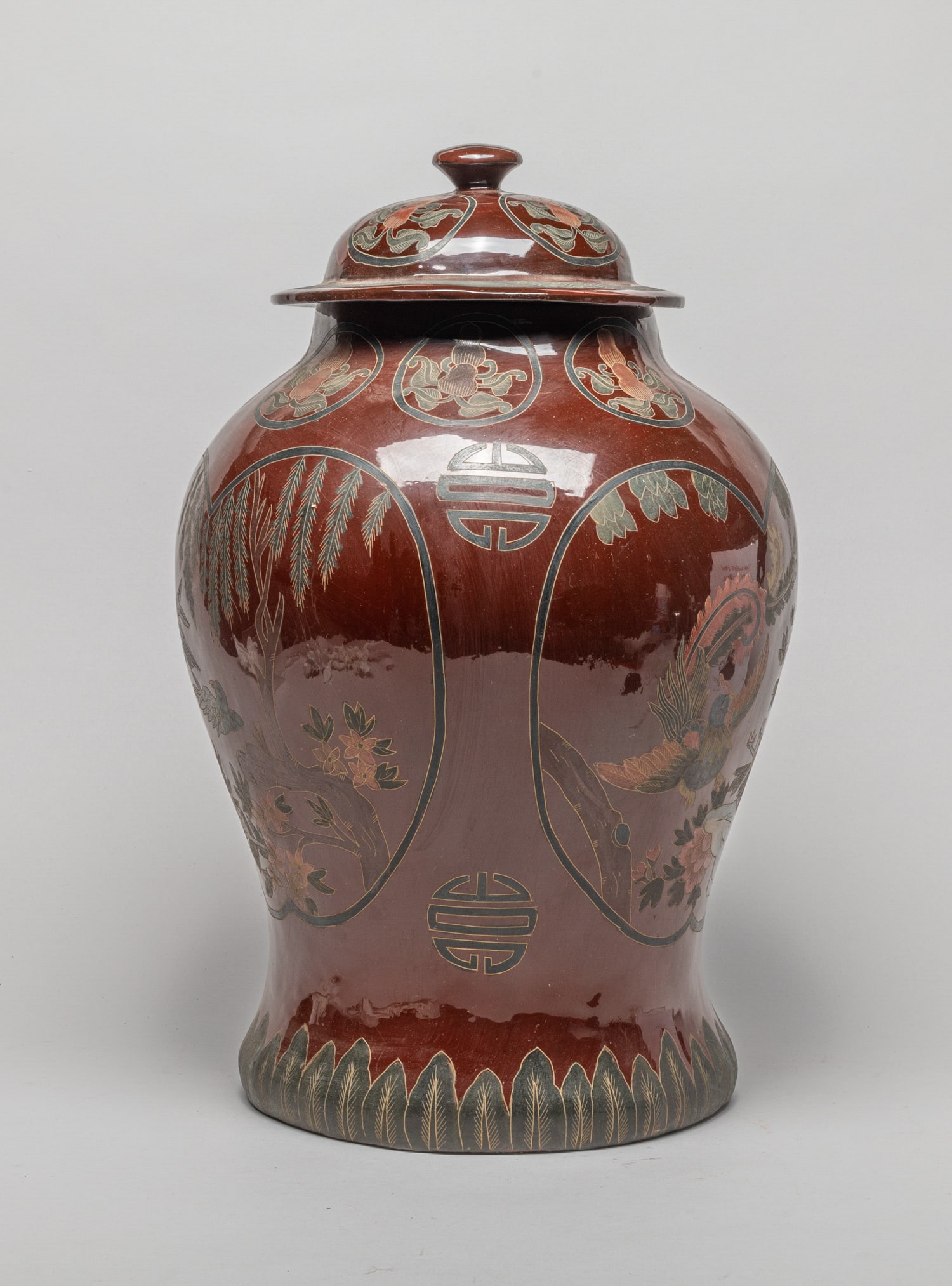 Large Chinese Lacquer Covered Jar (1 of 12)