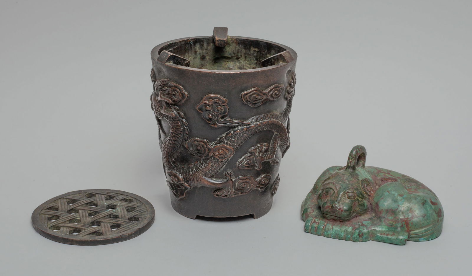 Chinese Bronze Pot & Sculpture (1 of 10)