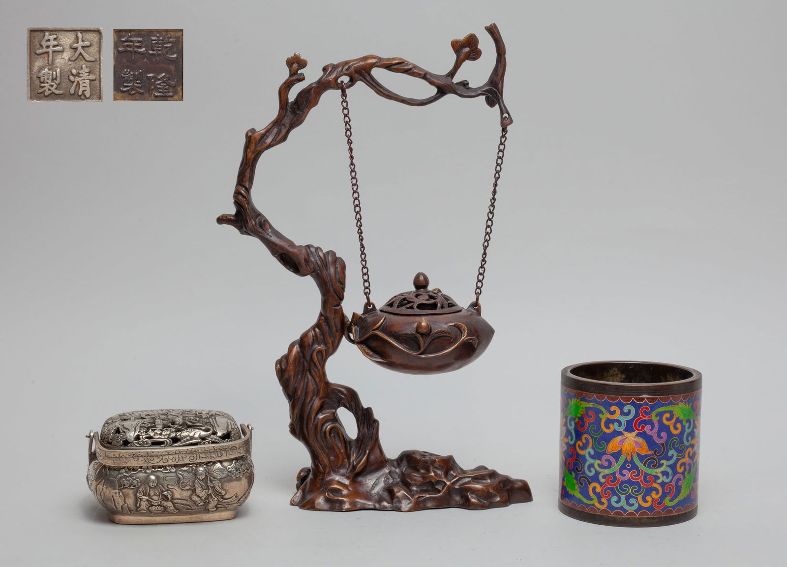 Estate Chinese Cloisonne & Metal Wares (1 of 11)