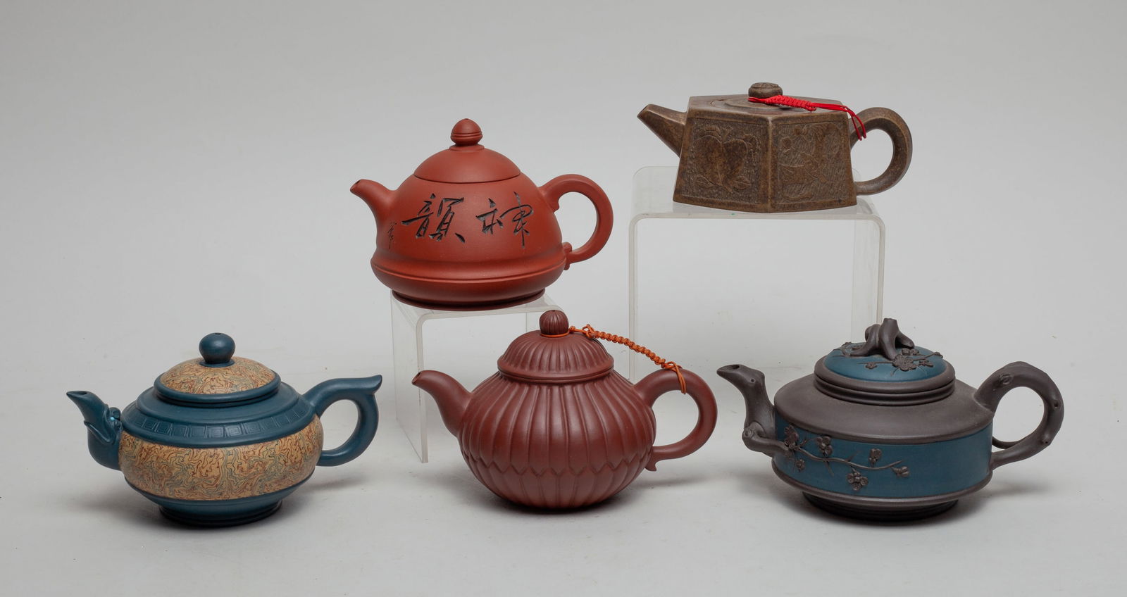 Set Vintage Chinese Yixing Zisha Tea Pots (1 of 12)