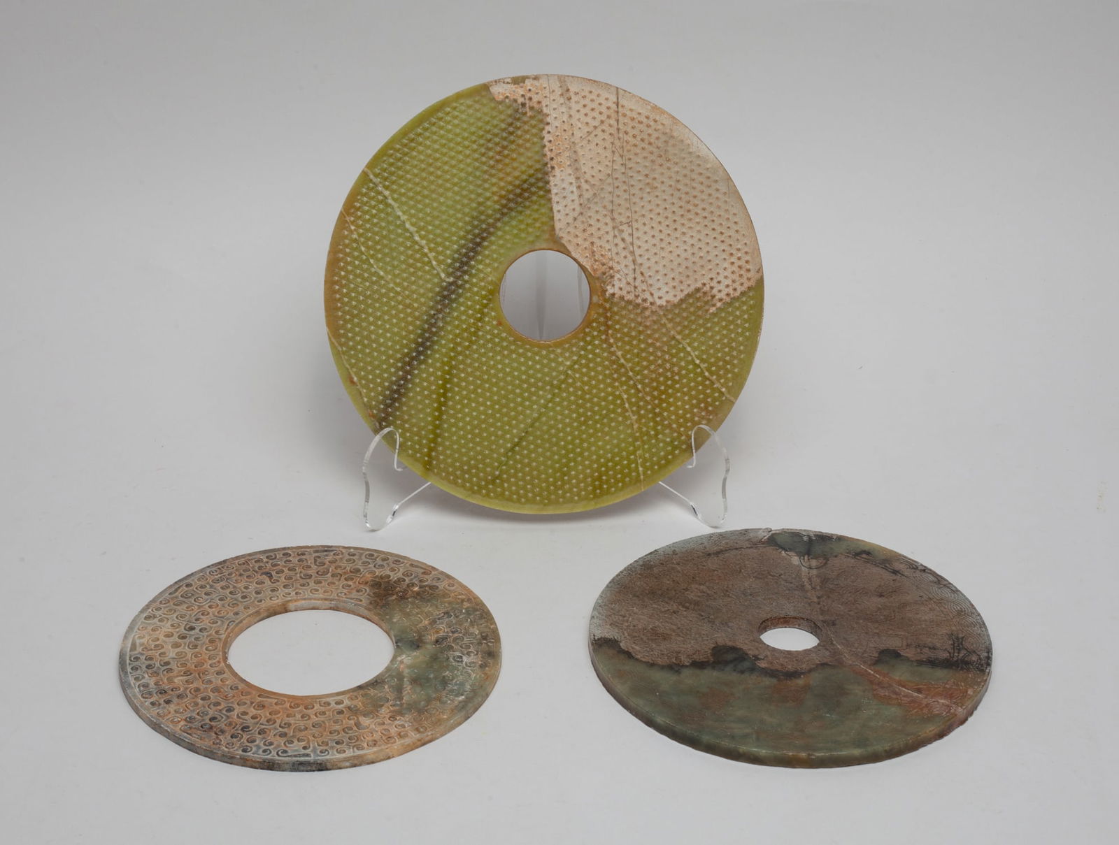 Chinese Jade/ Hard Stone Carved Bi (1 of 13)