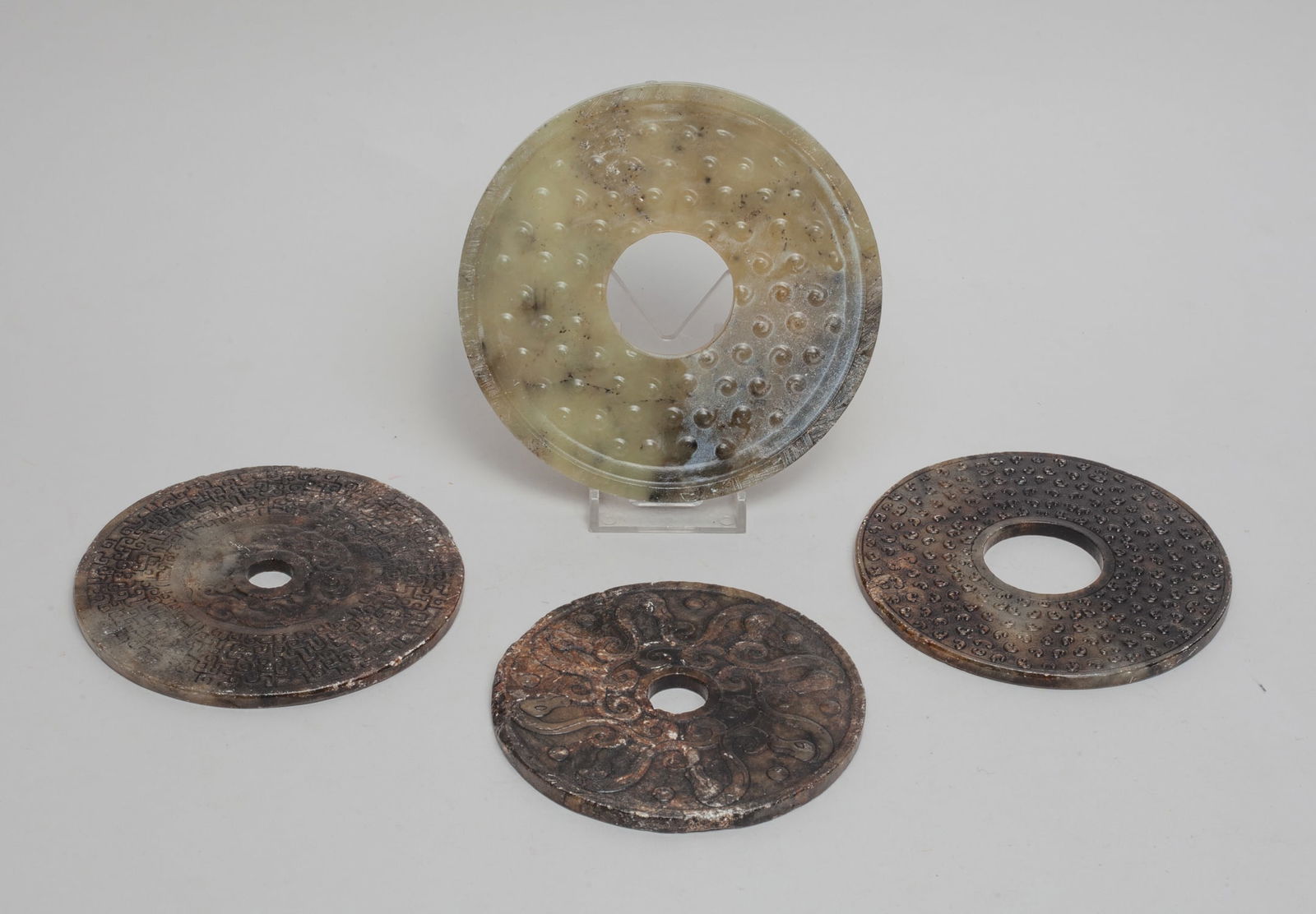 Chinese Jade/ Hard Stone Carved Bi (1 of 14)