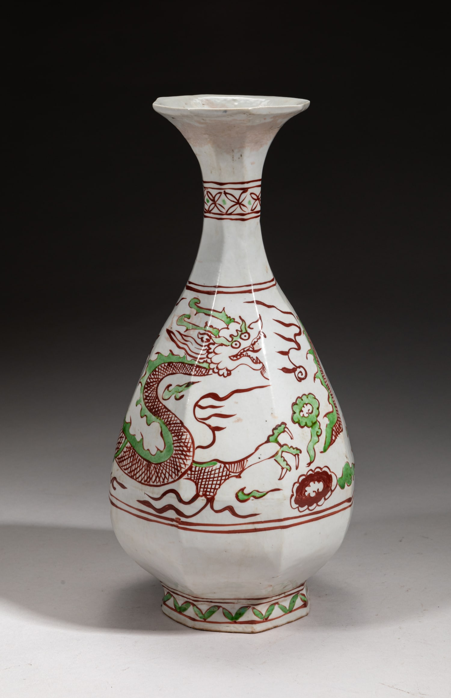 Chinese Blue & Red Glazed Porcelain Vase (1 of 13)