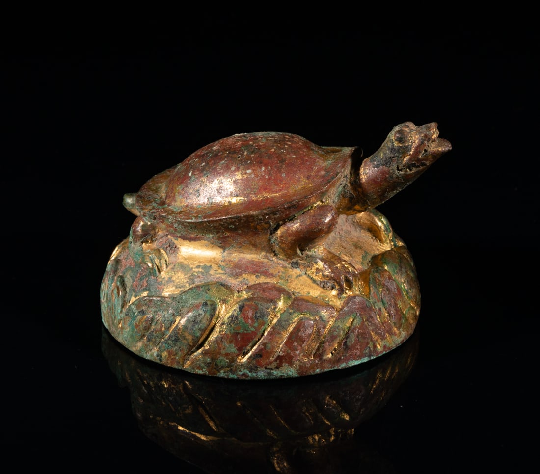 Chinese Gilt Bronze Paper Weight (1 of 9)