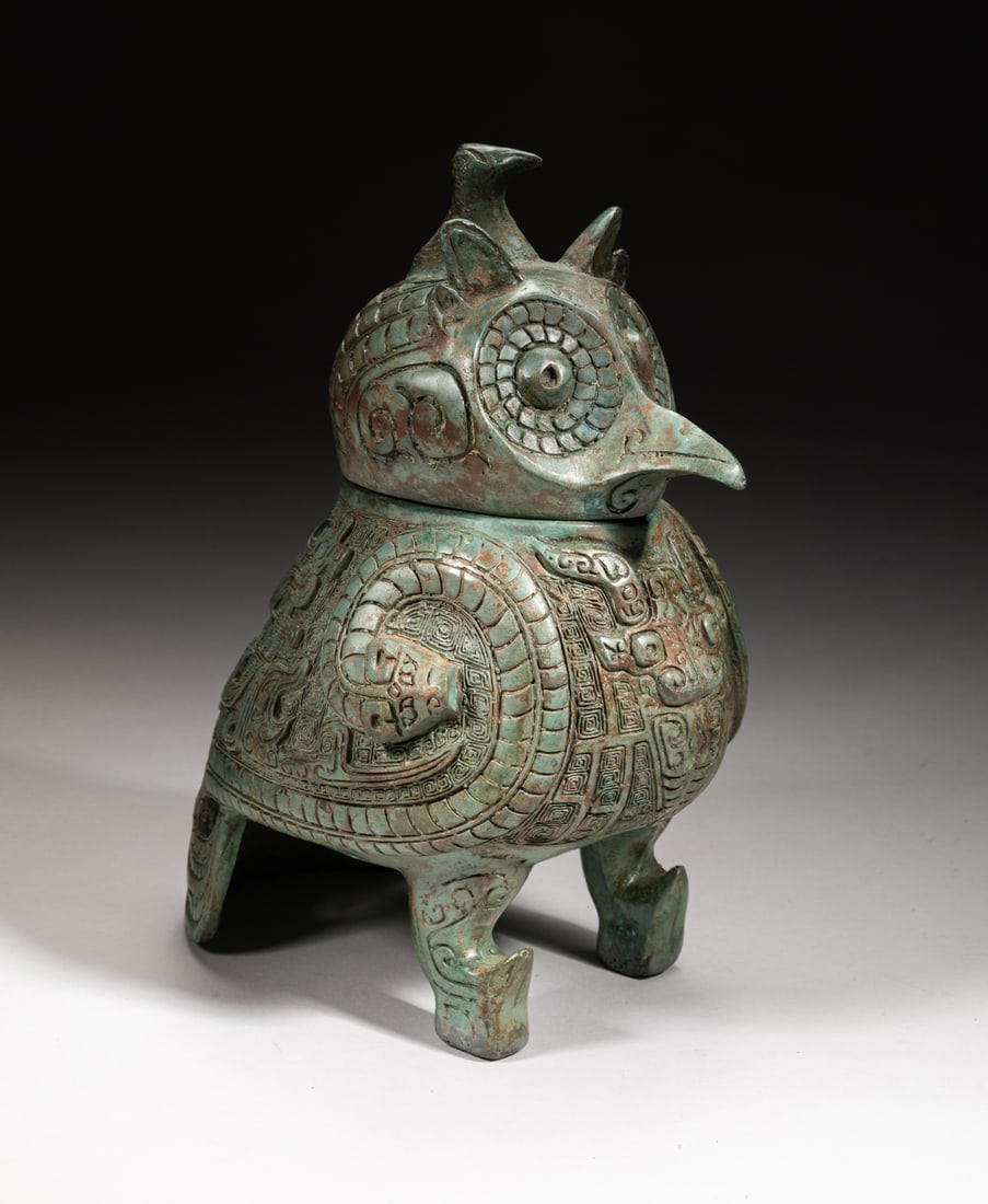 Chinese Bronze Bird Vase (1 of 10)