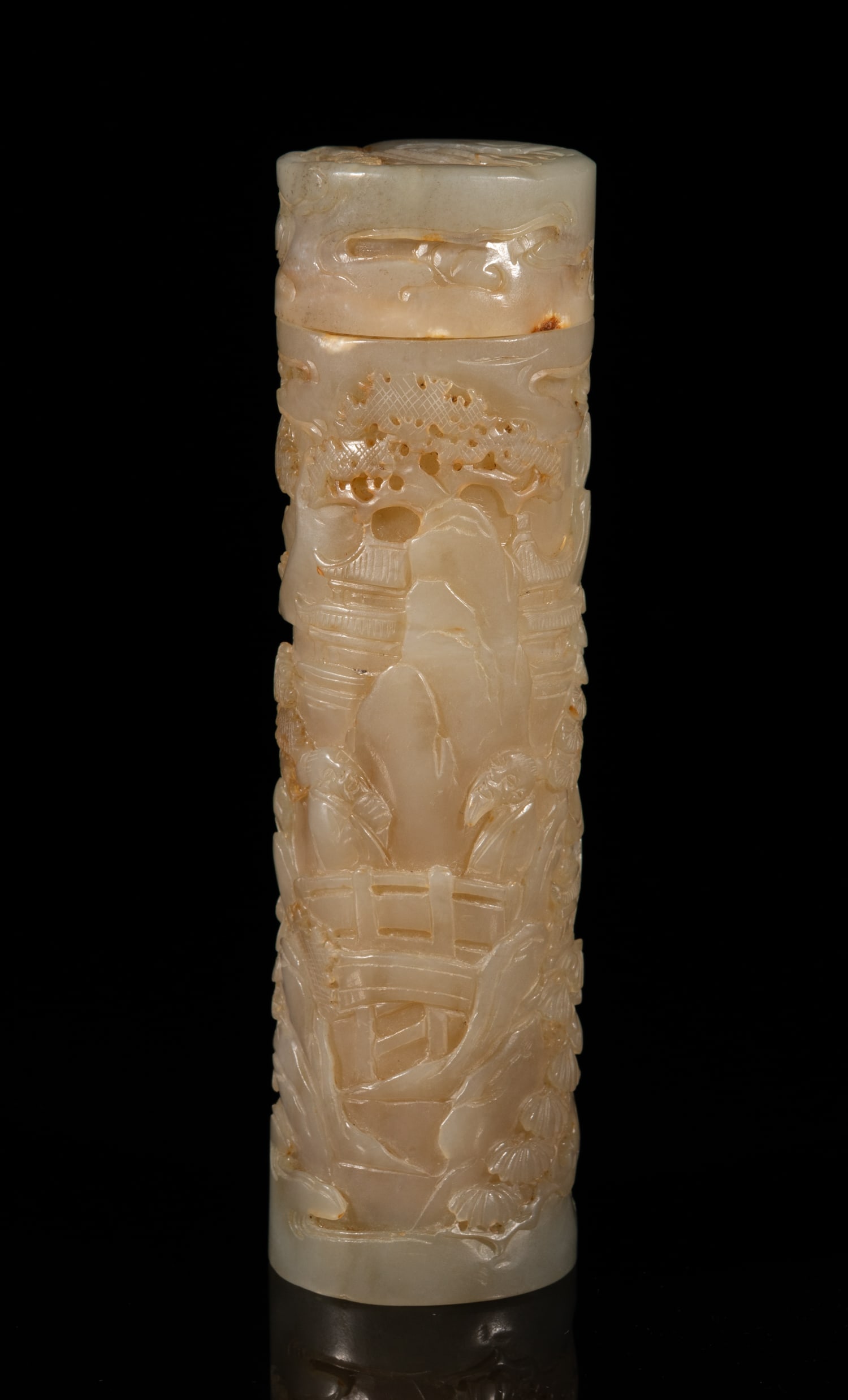 Chinese Jade Carved Incense Case (1 of 13)
