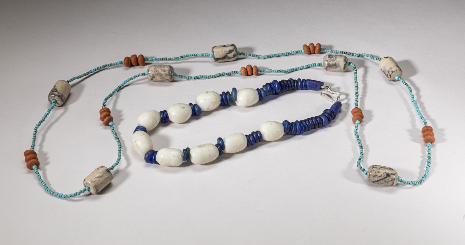Two Egypt Old Glass Necklaces (1 of 10)
