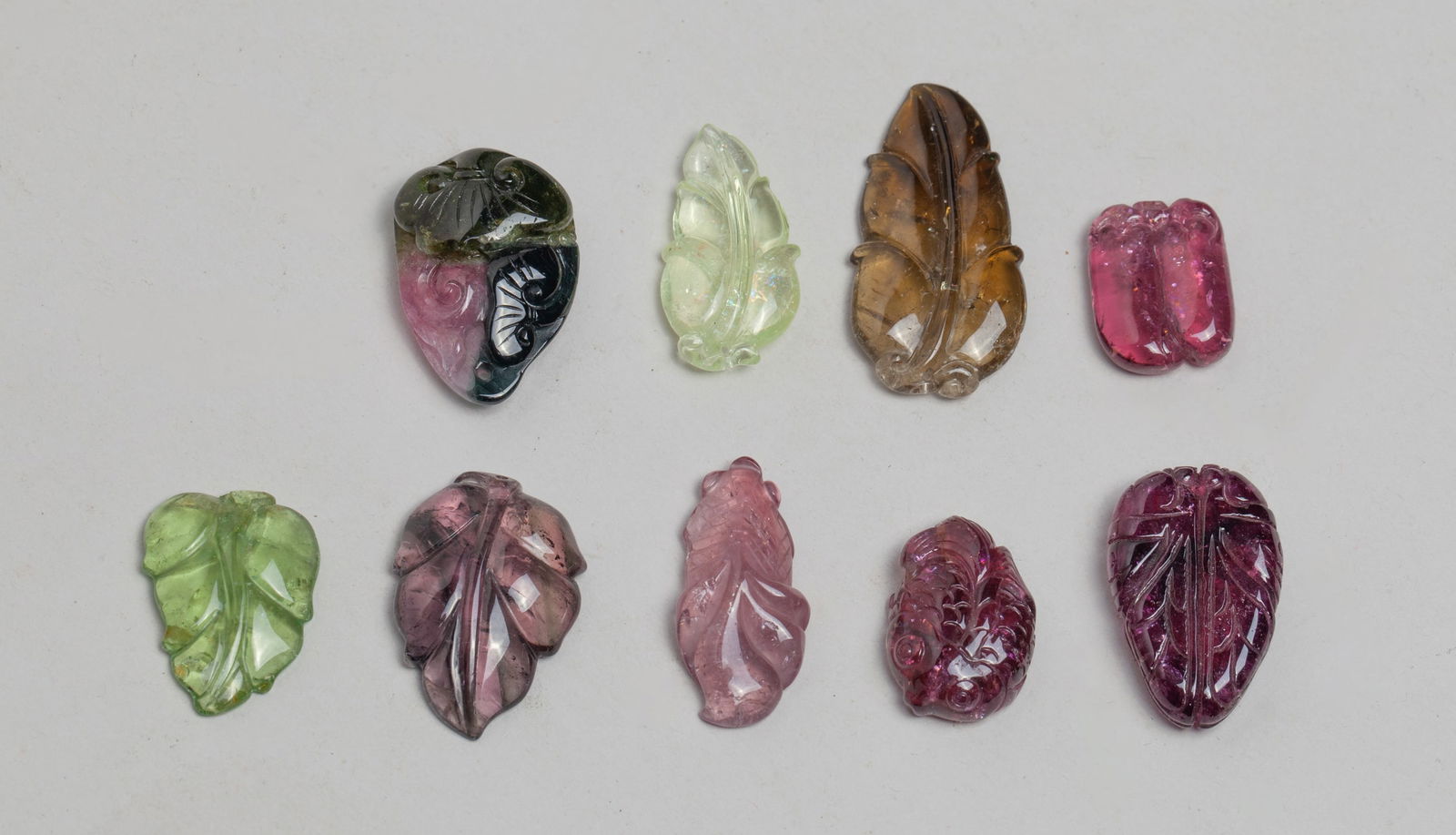 Estate Vintage Chinese Tourmaline Carvings (1 of 11)