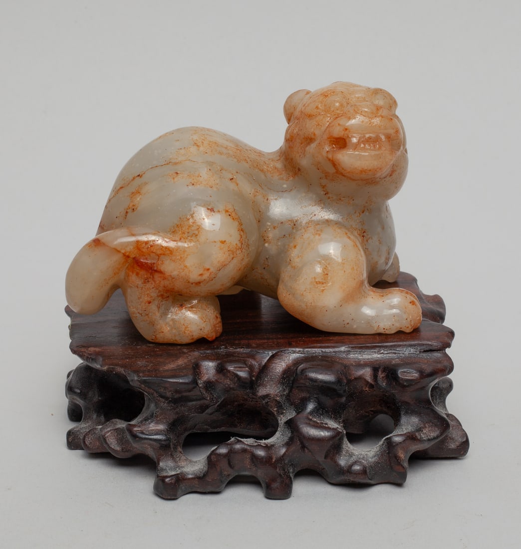 Chinese Russet Jade Sculpture w/ Stand (1 of 12)