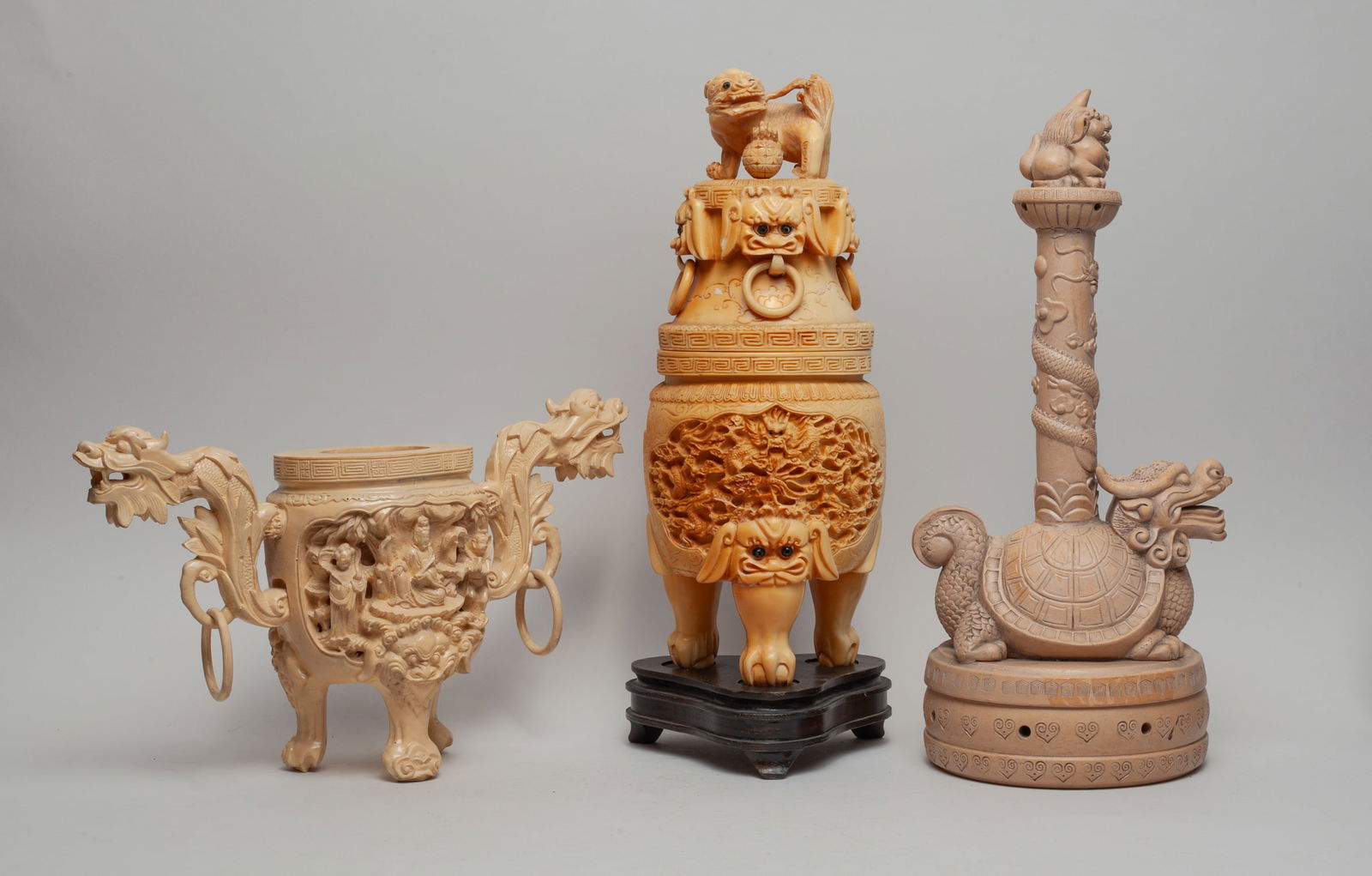 Set Chinese Table Sculptures (1 of 17)