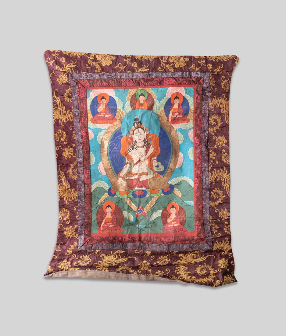 Chinese/Tibetan Hand Painted Tangka (1 of 7)