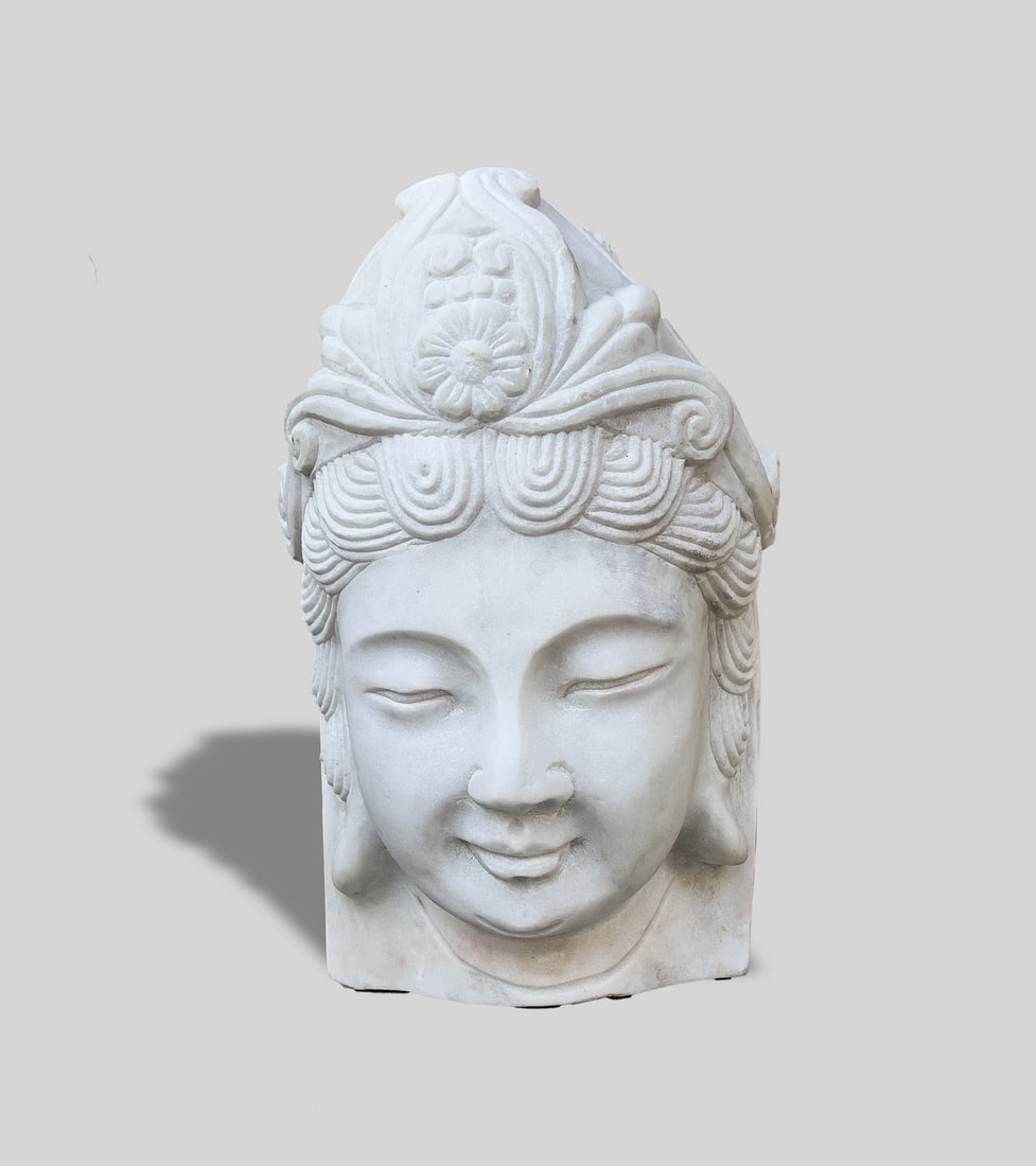 Collectible Large Chinese Marble Buddha Head (1 of 8)