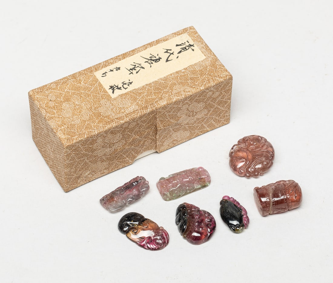 Estate Chinese Tourmaline Carvings (1 of 13)