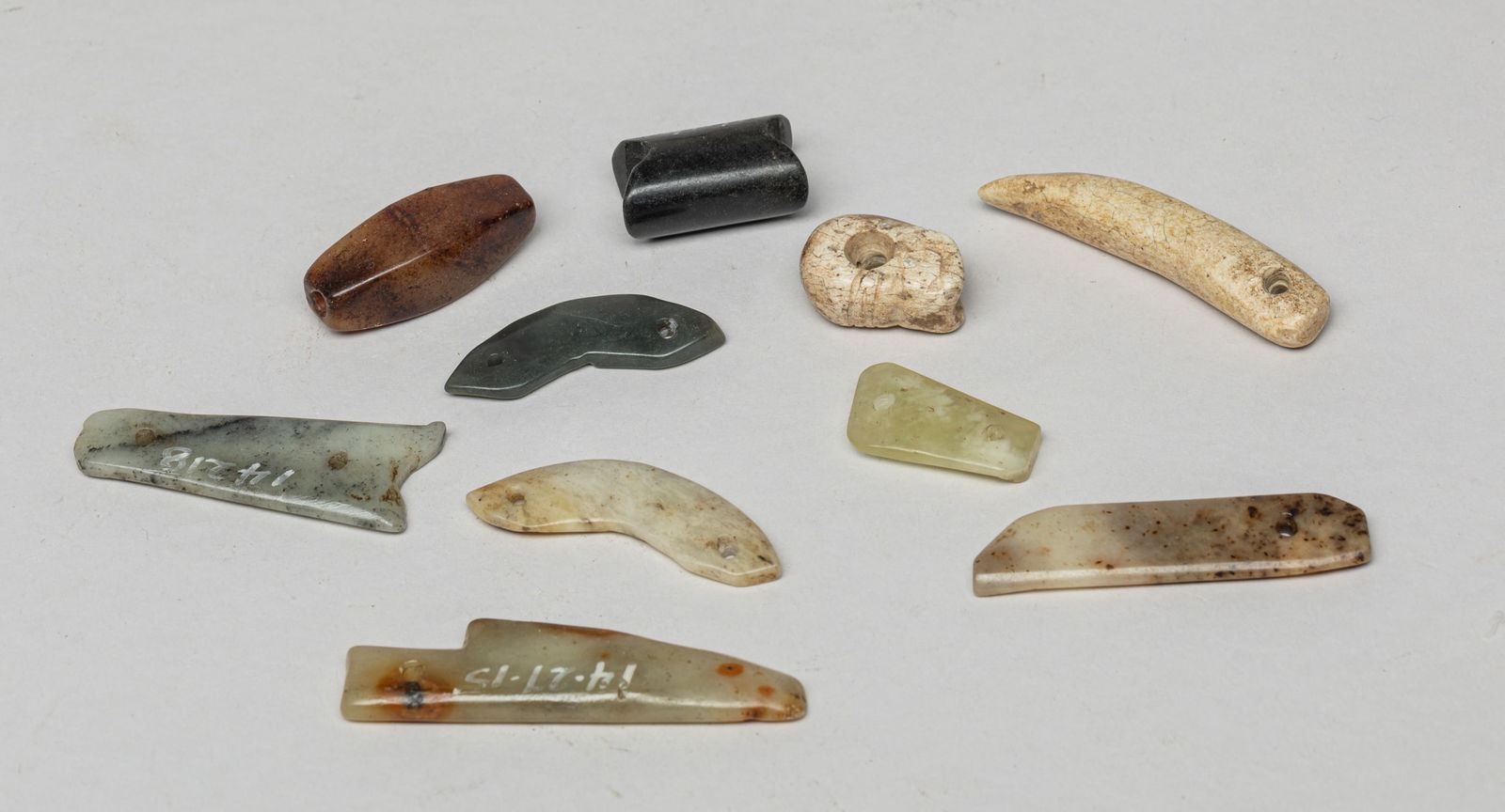 Large Set Chinese Jade Toggles (1 of 10)