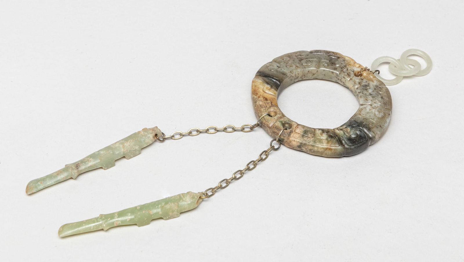 Large Chinese Jade Carved Hanging Set (1 of 9)