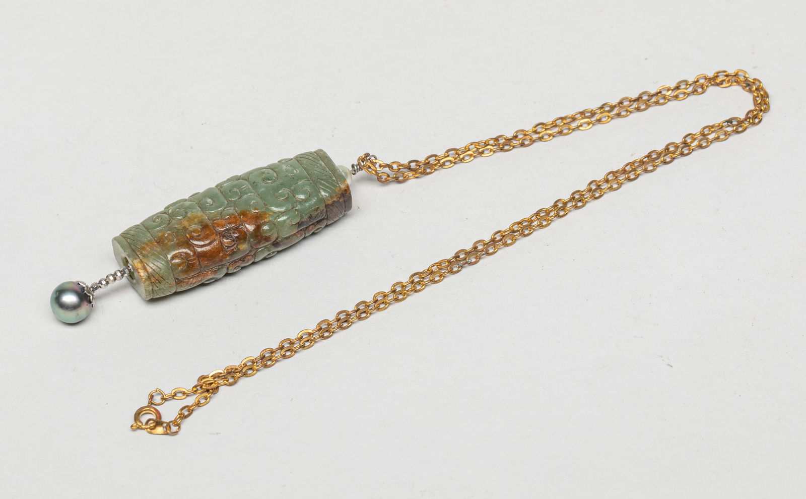 Chinese Russet Jade Pendant w/ G/F Necklace (1 of 8)