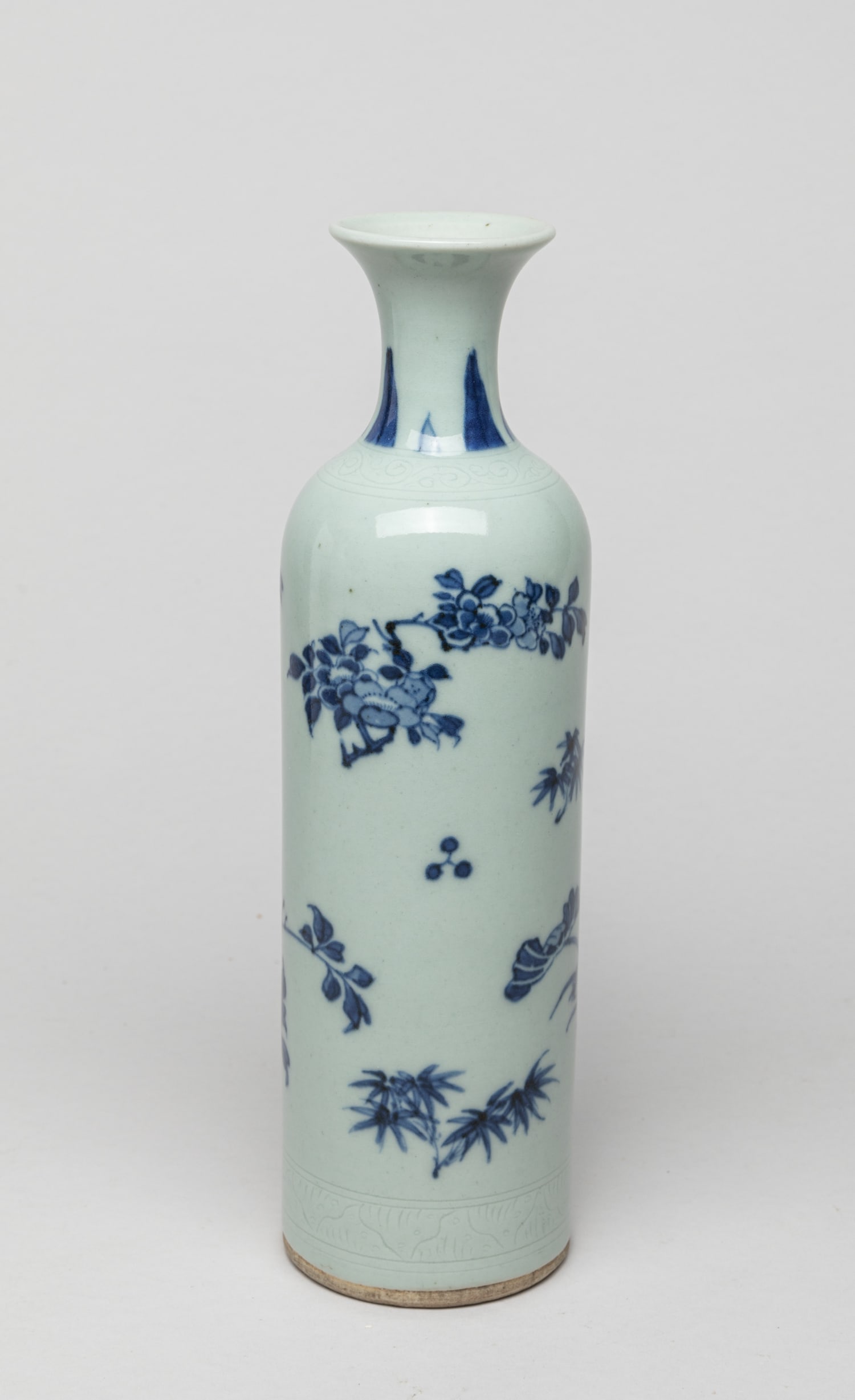 Chinese Export Blue & White Porcelain Vase (1 of 9)