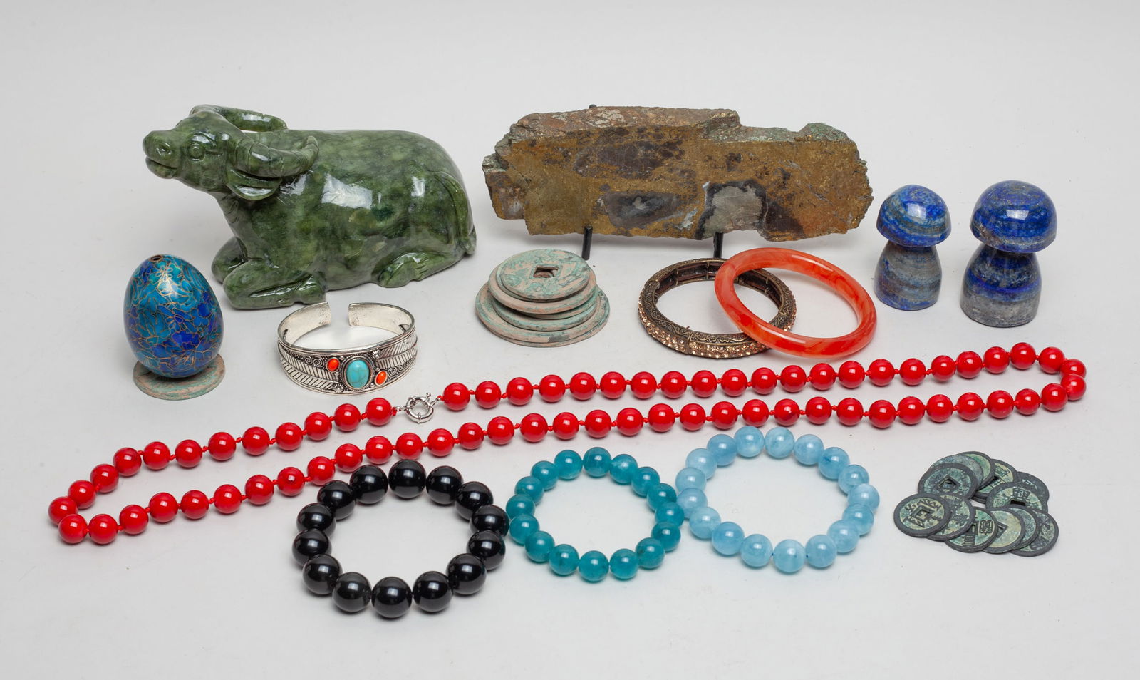 Chinese Fengshui Coins, Sculpture & Jade (1 of 12)