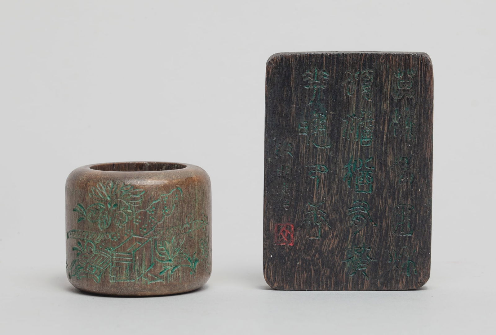 Two Chinese Agarwood Wood Carvings (1 of 11)