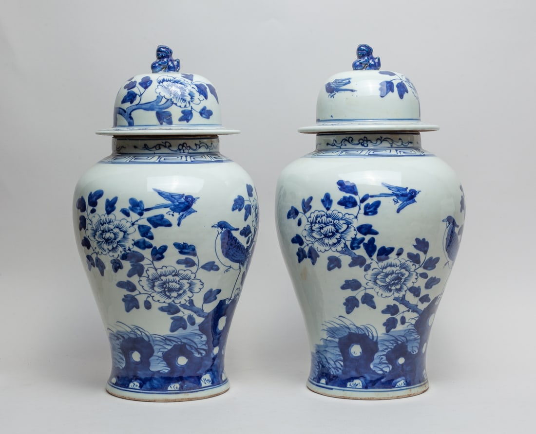 Pair Chinese Export Porcelain Vases (1 of 10)
