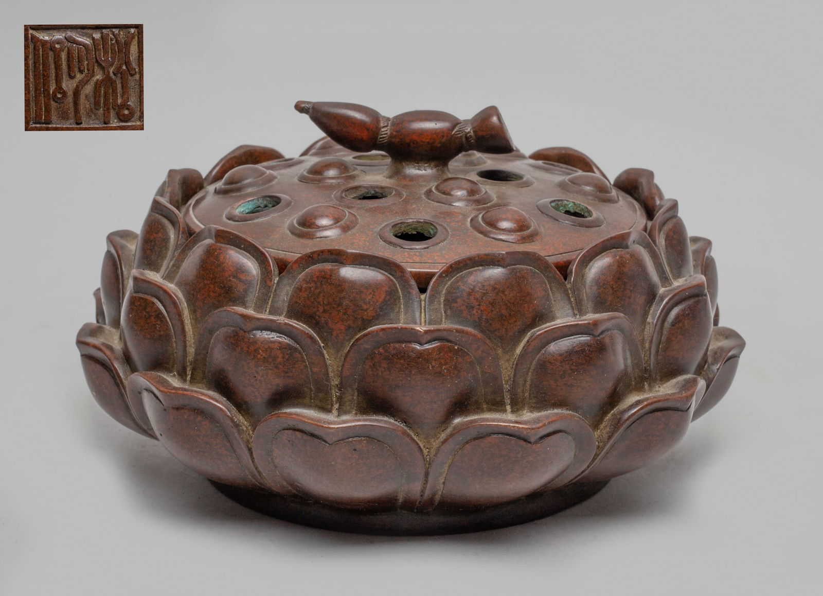 Special Chinese Bronze Lotus Censer (1 of 10)
