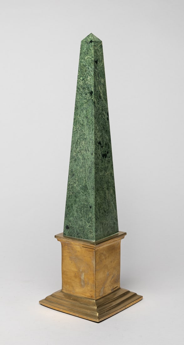 Tall Art Gemstone Obelisk: Room decor art gemstone obelisk sculpture. Approx. 15.6-4.4-4.4 inch.