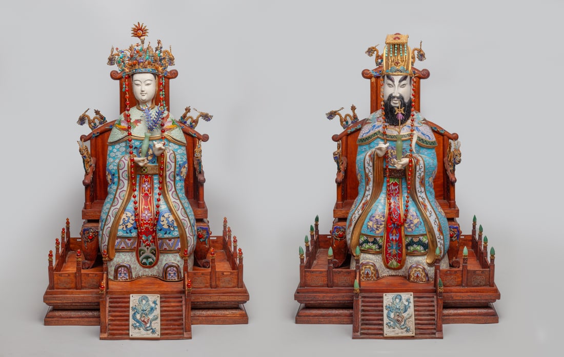 Two Large Chinese Cloisonne Sculptures (1 of 18)