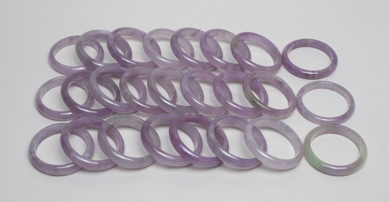 Estate Chinese Color Stone Bangles (1 of 10)