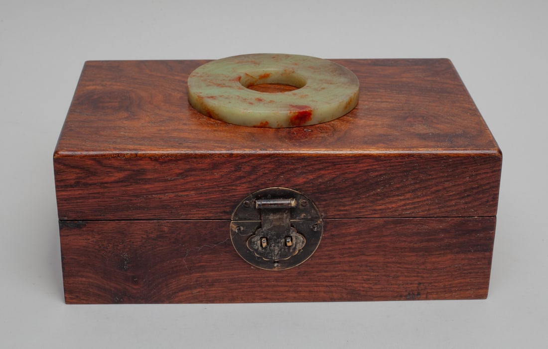Large Chinese Wood Box w/ Jade (1 of 14)