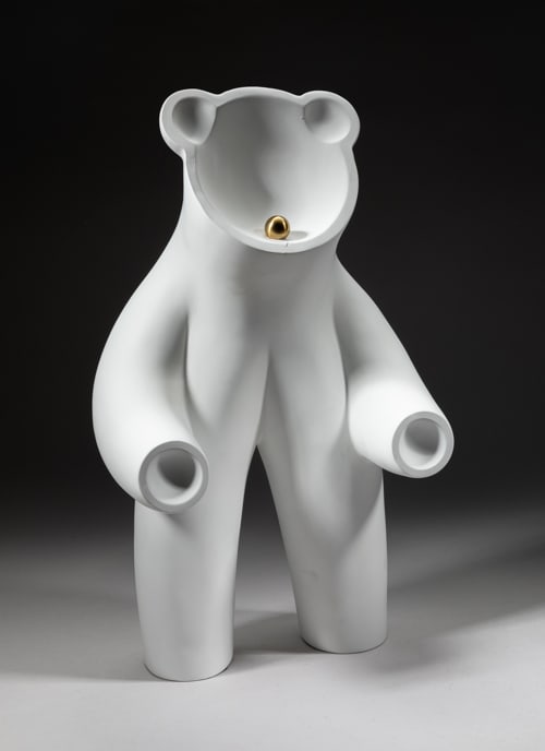 Limited Edition Art Sculpture of Polar Bear: Limited edition contemporary art Polar Bear sculpture. Approx. 15-8.5-5.5 inch.