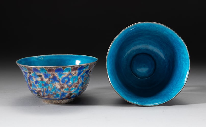 Chinese Enameled on Silver Bowls (1 of 9)