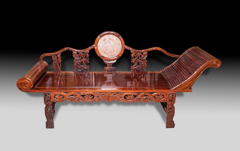Collectible Chinese Rosewood Long Chair (1 of 11)