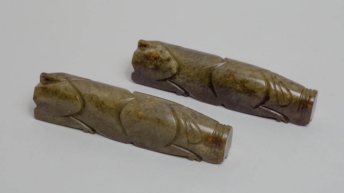 Two Chinese Jade Carvings of Pig (1 of 15)