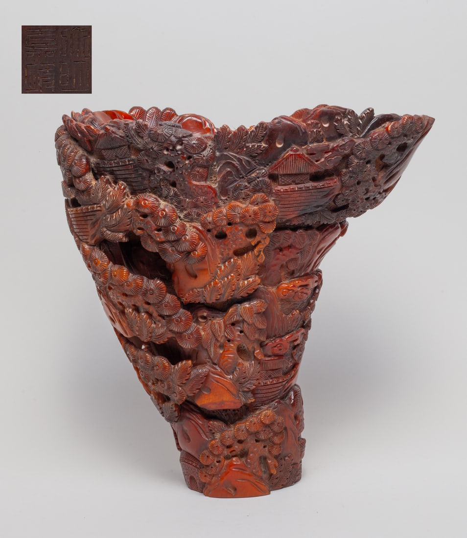 Massive Chinese Horn sculpture (1 of 11)