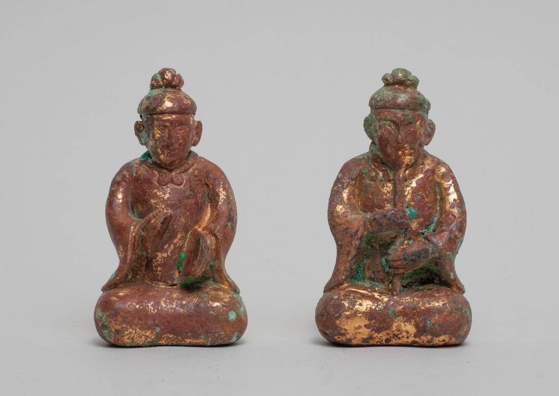 Two Chinese Gilt Bronze Figures (1 of 10)