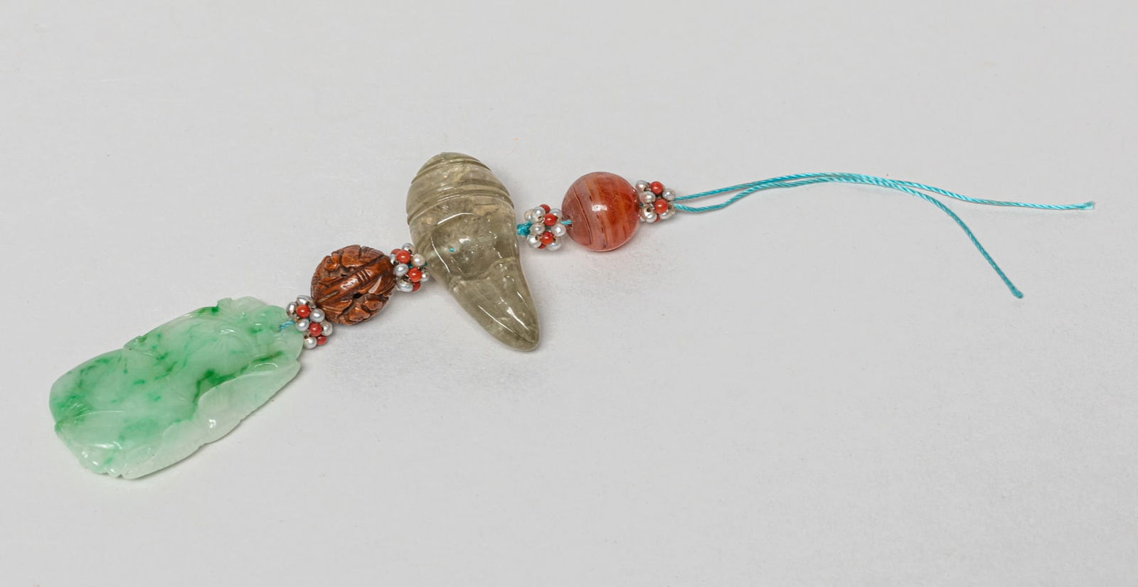 Chinese Jade & Tourmaline Toggles (1 of 10)